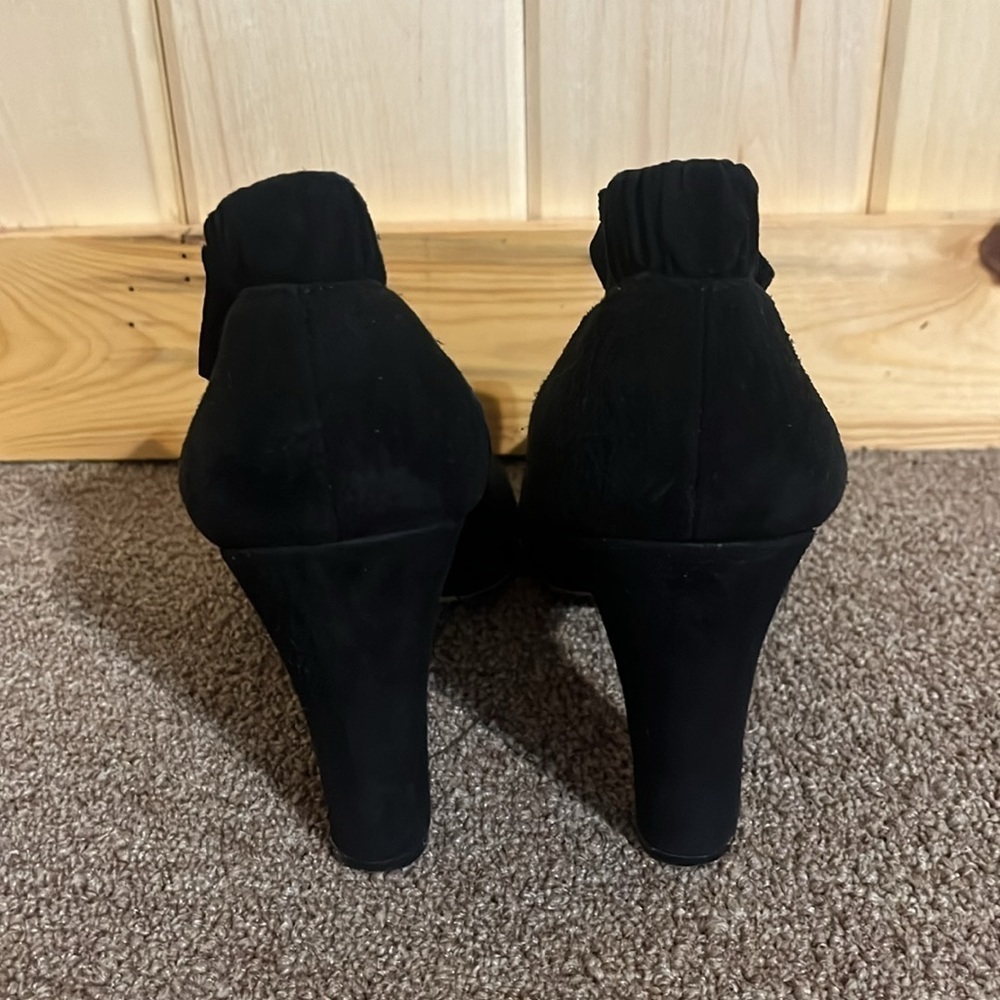 Sam‎ Edelman Black Suede Simone Ankle Boots Size 9M - Picture 5 of 7